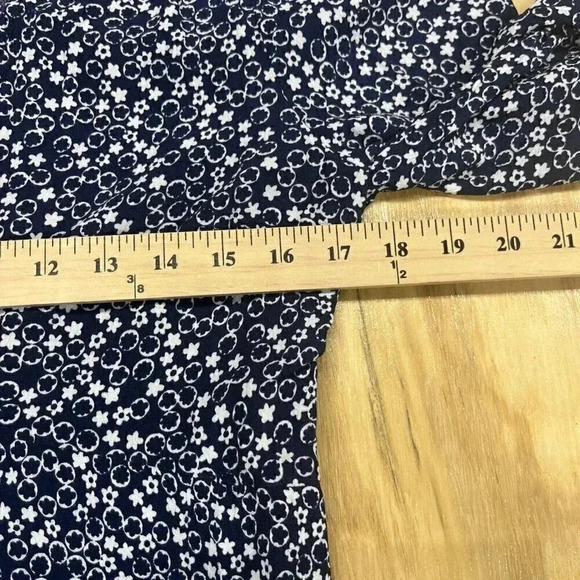 Boden Floral Mini Dress Sz US 6 Blue White V Neck Pockets Floral - Picture 6 of 11